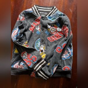 Nintendo Gray Kids Jacket with Colorful Patches